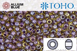 TOHO Round Seed Beads (RR8-927) 8/0 Round Medium - Mauve Lined Light Topaz - 關閉視窗 >> 可點擊圖片
