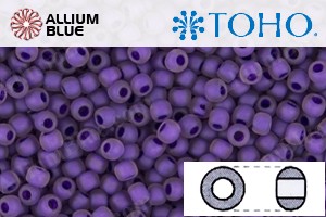 TOHO Round Seed Beads (RR11-928F) 11/0 Round - Purple Lined Amethyst Matte - Click Image to Close