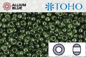 TOHO Round Seed Beads (RR3-940) 3/0 Round Extra Large - Transparent Olivine - Click Image to Close