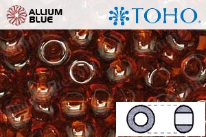 TOHO Round Seed Beads (RR15-941) 15/0 Round Small - Transparent Smoky Topaz - Click Image to Close