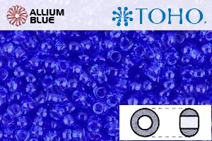 TOHO Round Seed Beads (RR15-942) 15/0 Round Small - Transparent Sapphire - Click Image to Close