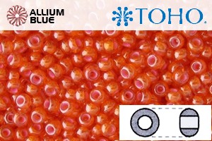 TOHO Round Seed Beads (RR3-957) 3/0 Round Extra Large - Inside-Color Hyacinth/White-Lined - 关闭视窗 >> 可点击图片