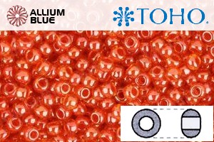 TOHO Round Seed Beads (RR3-958) 3/0 Round Extra Large - Inside-Color Hyacinth/Siam-Lined - 关闭视窗 >> 可点击图片