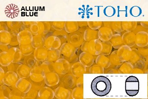 TOHO Round Seed Beads (RR3-974) 3/0 Round Extra Large - Inside-Color Crystal/Neon Sunflower - Haga Click en la Imagen para Cerrar