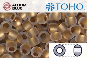 TOHO Round Seed Beads (RR6-989FM) 6/0 Round Large - Matte-Gold Lined Crystal - Haga Click en la Imagen para Cerrar