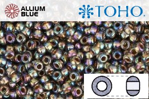 TOHO Round Seed Beads (RR15-999) 15/0 Round Small - Gold-Lined Rainbow Black Diamond - 关闭视窗 >> 可点击图片