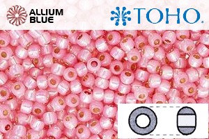 TOHO Round Seed Beads (RR3-PF2106) 3/0 Round Extra Large - PermaFinish - Silver-Lined Milky Mauve - Click Image to Close