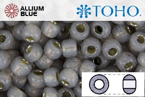 TOHO Round Seed Beads (RR11-PF2115) 11/0 Round - PermaFinish - Silver-Lined Milky Gray - 關閉視窗 >> 可點擊圖片