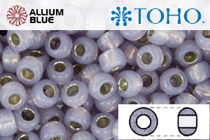 TOHO Round Seed Beads (RR8-PF2122) 8/0 Round Medium - PermaFinish - Silver-Lined Milky Alexandrite - Haga Click en la Imagen para Cerrar