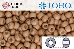 TOHO Round Seed Beads (RR8-PF551F) 8/0 Round Medium - PermaFinish - Matte Galvanized Rose Gold