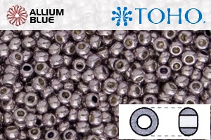 TOHO ラウンド Seed ビーズ (RR15-PF554) 15/0 ラウンド Small - PermaFinish - Galvanized Lilac - ウインドウを閉じる