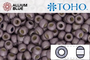 TOHO Round Seed Beads (RR3-PF554F) 3/0 Round Extra Large - PermaFinish - Matte Galvanized Lilac - Click Image to Close