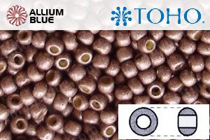 TOHO Round Seed Beads (RR15-PF556F) 15/0 Round Small - PermaFinish - Matte Galvanized Mauve - Click Image to Close