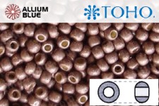 TOHO Round Seed Beads (RR11-PF556F) 11/0 Round - PermaFinish - Matte Galvanized Mauve