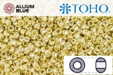 TOHO ラウンド Seed ビーズ (RR11-PF559) 11/0 ラウンド - PermaFinish - Galvanized Yellow ゴールド