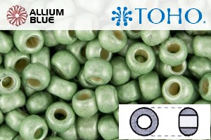 TOHO ラウンド Seed ビーズ (RR8-PF560F) 8/0 ラウンド Medium - PermaFinish Lime Metallic Matte - ウインドウを閉じる