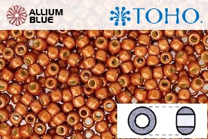 TOHO Round Seed Beads (RR6-PF562F) 6/0 Round Large - PermaFinish - Matte Galvanized Saffron - Click Image to Close