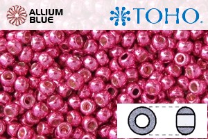 TOHO Round Seed Beads (RR15-PF563) 15/0 Round Small - PermaFinish - Galvanized Orchid - Click Image to Close
