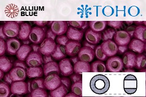 TOHO Round Seed Beads (RR6-PF563F) 6/0 Round Large - PermaFinish - Matte Galvanized Orchid - Click Image to Close