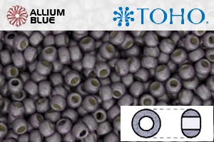 TOHO Round Seed Beads (RR15-PF568F) 15/0 Round Small - PermaFinish Light Amethyst Metallic Matte - Haga Click en la Imagen para Cerrar