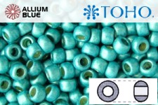 TOHO ラウンド Seed ビーズ (RR15-PF569F) 15/0 ラウンド Small - PermaFinish Turquoise Metallic Matte