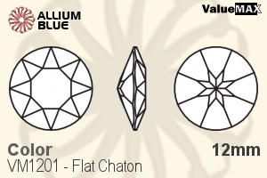 VALUEMAX CRYSTAL Flat Chaton 12mm Jet