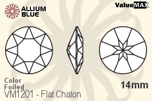 VALUEMAX CRYSTAL Flat Chaton 14mm Aqua F