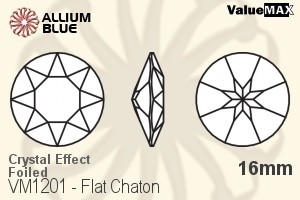 VALUEMAX CRYSTAL Flat Chaton 16mm Crystal Aurore Boreale F