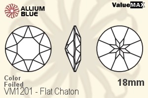 ValueMAX Flat Chaton (VM1201) 18mm - Color With Foiling - Haga Click en la Imagen para Cerrar
