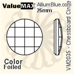 バリューマックス Chessboard Circle Flat Back (VM2035) 25mm - カラー 裏面フォイル