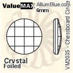 ValueMAX Chessboard Circle Flat Back (VM2035) 6mm - Clear Crystal With Foiling