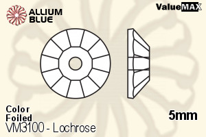 VALUEMAX CRYSTAL Lochrose Sew-on Stone 5mm Topaz F