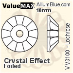 ValueMAX Lochrose Sew-on Stone (VM3100) 10mm - Crystal Effect With Foiling