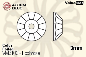 VALUEMAX CRYSTAL Lochrose Sew-on Stone 3mm Amethyst F
