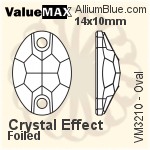 ValueMAX Oval Sew-on Stone (VM3210) 14x10mm - Crystal Effect With Foiling