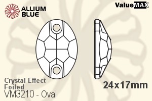 VALUEMAX CRYSTAL Oval Sew-on Stone 24x17mm Crystal Aurore Boreale F