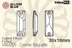 ValueMAX Cosmic Baguette Sew-on Stone (VM3255) 30x10mm - Crystal Effect With Foiling - Haga Click en la Imagen para Cerrar