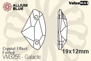 バリューマックス Galactic ソーオンストーン (VM3256) 19x12mm - クリスタル エフェクト 裏面フォイル
