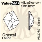 ValueMAX Cosmic Sew-on Stone (VM3265) 14x11mm - Clear Crystal With Foiling