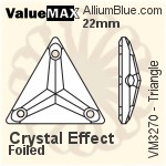 ValueMAX Triangle Sew-on Stone (VM3270) 22mm - Crystal Effect With Foiling