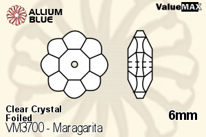 ValueMAX Maragarita Sew-on Stone (VM3700) 6mm - Clear Crystal With Foiling - 关闭视窗 >> 可点击图片