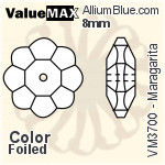 バリューマックス Maragarita ソーオンストーン (VM3700) 8mm - カラー 裏面フォイル