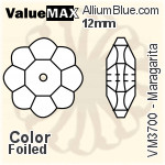 バリューマックス Maragarita ソーオンストーン (VM3700) 12mm - カラー 裏面フォイル