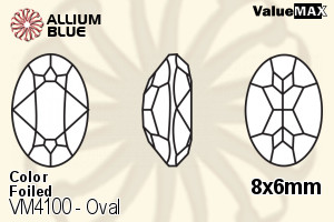 VALUEMAX CRYSTAL Oval Fancy Stone 8x6mm Black Diamond F