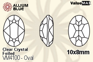 ValueMAX Oval Fancy Stone (VM4100) 10x8mm - Clear Crystal With Foiling - 关闭视窗 >> 可点击图片