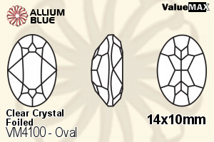 VALUEMAX CRYSTAL Oval Fancy Stone 14x10mm Crystal F