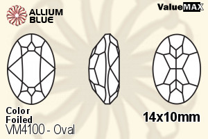 VALUEMAX CRYSTAL Oval Fancy Stone 14x10mm Black Diamond F