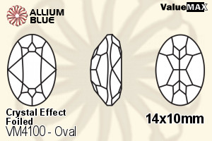 ValueMAX Oval Fancy Stone (VM4100) 14x10mm - Crystal Effect With Foiling - Click Image to Close