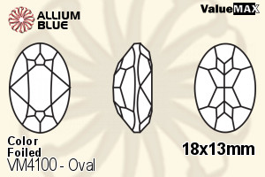 VALUEMAX CRYSTAL Oval Fancy Stone 18x13mm Black Diamond F