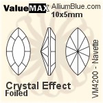 ValueMAX Navette Fancy Stone (VM4200) 10x5mm - Crystal Effect With Foiling